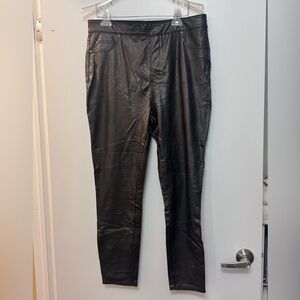 SPANX Women's Black Leather Leggings